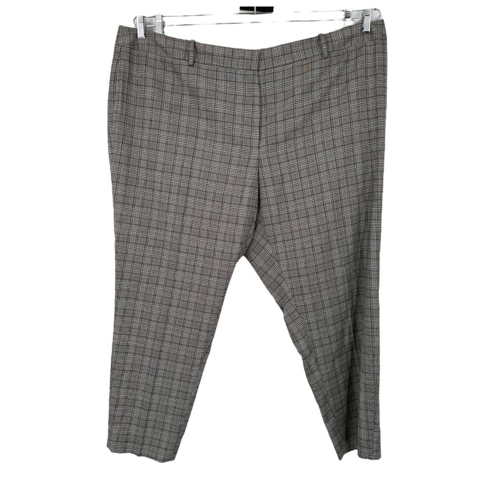 Calvin Klein pants plaid Slim Fit Trousers black size 24W